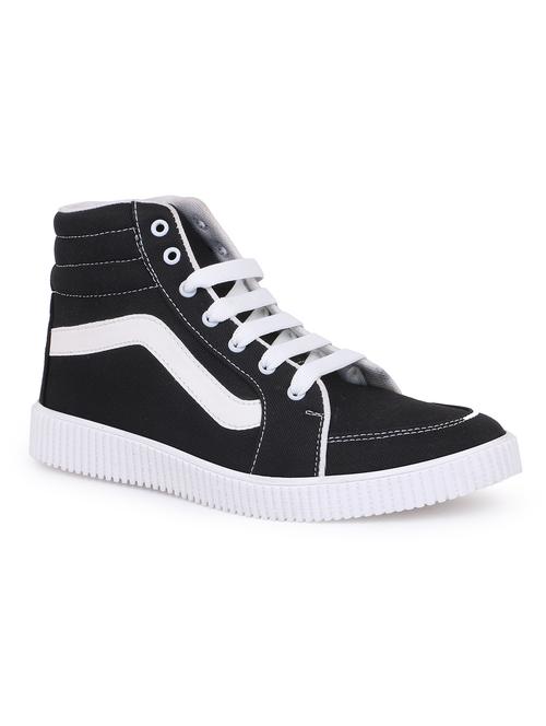 black canvas lace up sneakers - 16260770 - Standard Image - 1