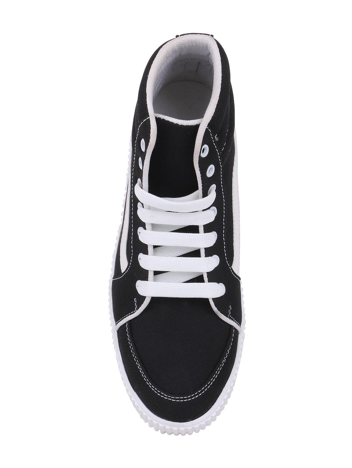 black canvas lace up sneakers - 16260770 - Zoom Image - 4