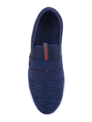 navy blue mesh slip on sport shoes - 16260777 - Standard Image - 4
