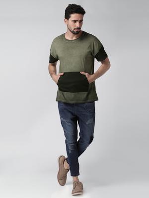 green color block pocket tshirt - 16261089 - Standard Image - 4