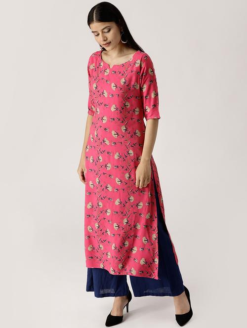 floral straight kurta - 16261418 - Standard Image - 1