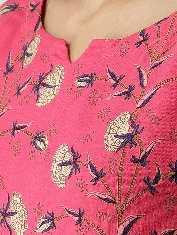 floral straight kurta - 16261418 - Zoom Image - 4