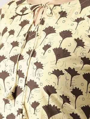 Printed straight kurta skirt set - 16261463 - Standard Image - 4