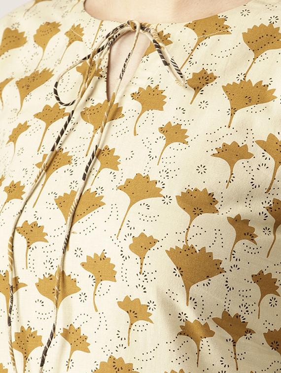 Printed straight kurta skirt set - 16261464 - Zoom Image - 4