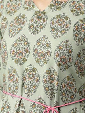 Printed High low kurta palazzo - 16261472 - Standard Image - 4