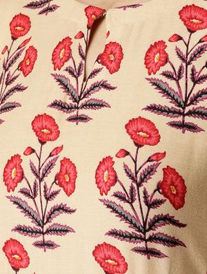 Floral Flared kurta palazzo set - 16261479 - Standard Image - 4