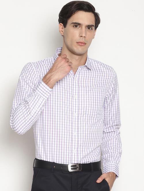 white checkered formal shirt - 16261539 - Very Small Image - 1