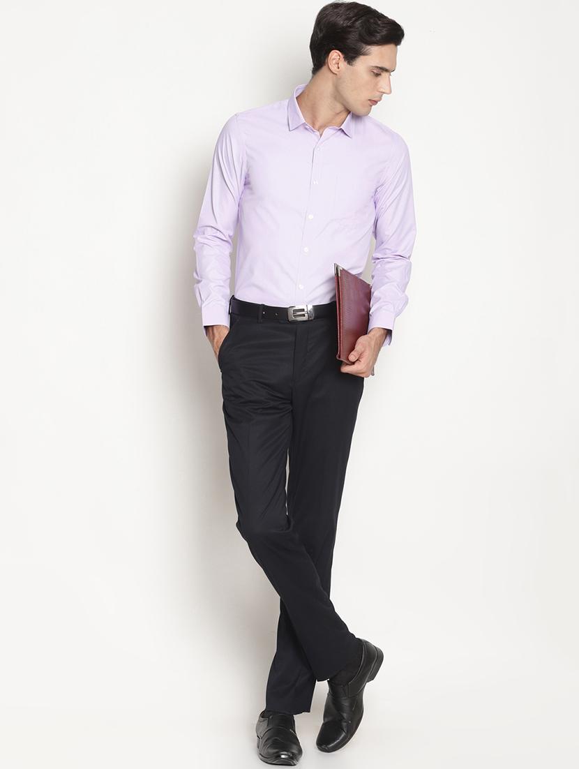 purple solid formal shirt - 16261541 - Zoom Image - 4