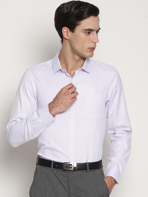 white solid formal shirt - 16261546 - Very Small Image - 1