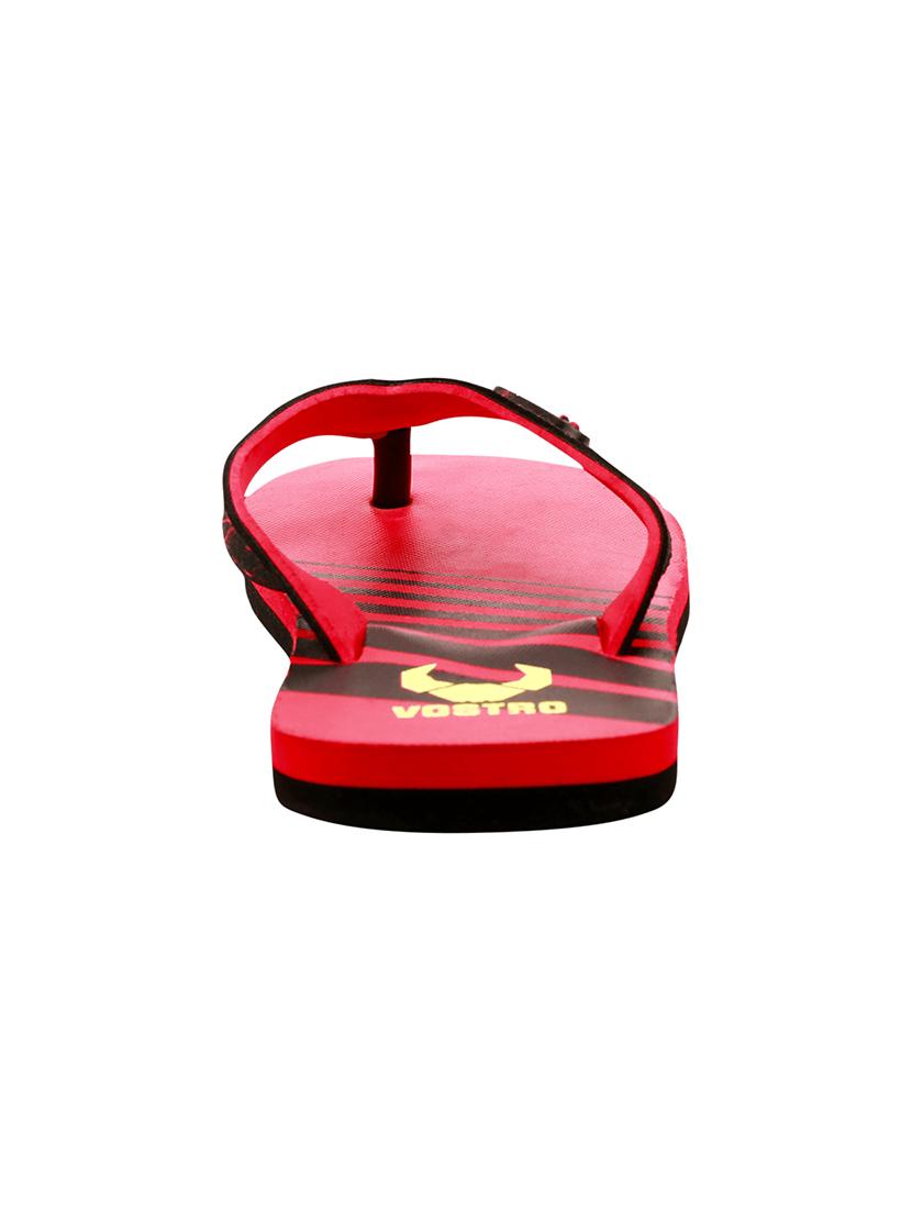 red leatherette toe separator flip flops - 16261685 - Zoom Image - 4