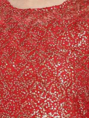 slit sleeved sequined gown - 16262071 - Standard Image - 4