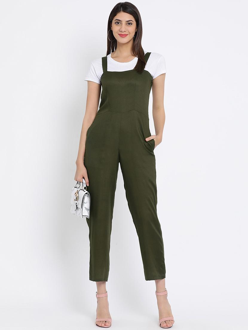 pocket detail solid dungaree - 16262818 - Zoom Image - 4