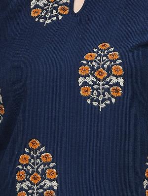 floral printed straight kurta - 16263362 - Standard Image - 4