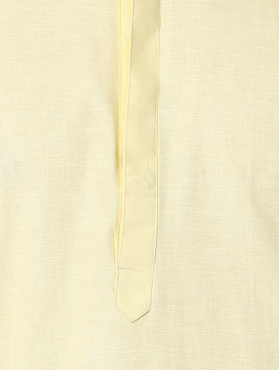 yellow solid kurta pyjama set - 16264050 - Zoom Image - 4