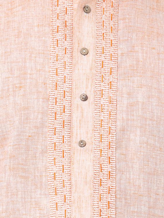 peach solid kurta pyjama set - 16264070 - Zoom Image - 4