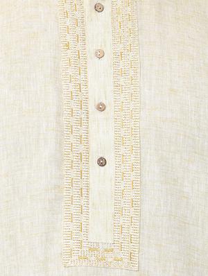 yellow cotton kurta pyjama set - 16264071 - Standard Image - 4