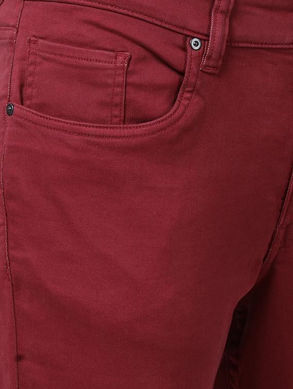 red denim plain jeans - 16265141 - Zoom Image - 4