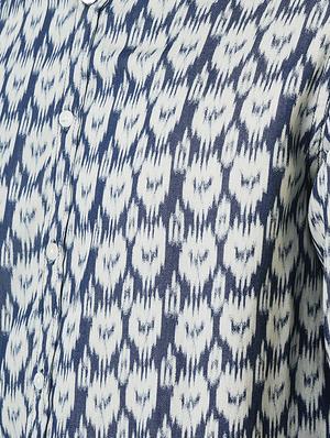 blue printed casual shirt - 16265208 - Standard Image - 4