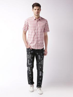 pink checkered casual shirt - 16265231 - Standard Image - 4