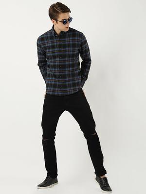 black checkered casual shirt - 16265255 - Standard Image - 4