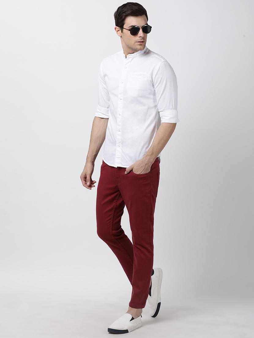 white solid casual shirt - 16265275 - Zoom Image - 4
