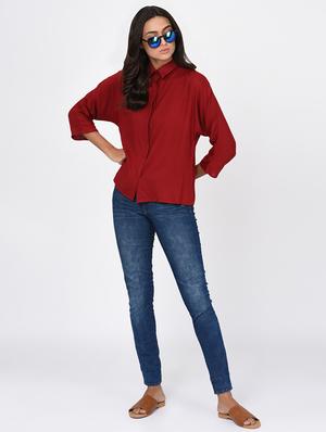 concealed placket solid shirt - 16265318 - Standard Image - 4