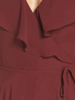 Tie knot wrap flare dress - 16265599 - Standard Image - 4