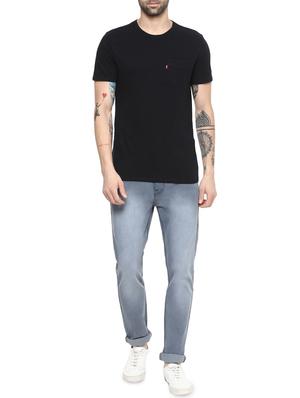 grey cotton blend heavy washed jeans - 16266557 - Standard Image - 4