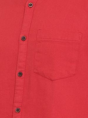 red solid casual shirt - 16268415 - Standard Image - 4