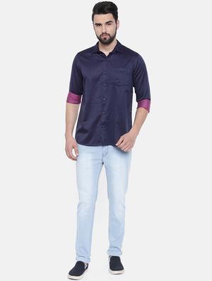 purple solid casual shirt - 16268438 - Standard Image - 4