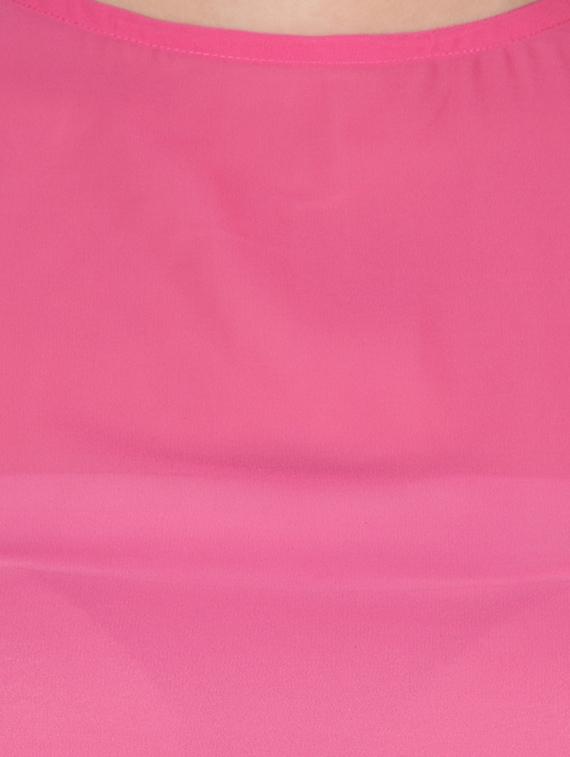 keyhole back slit sleeves top - 16269512 - Zoom Image - 4