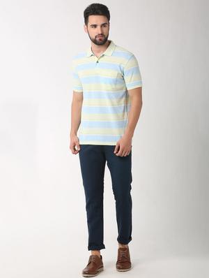blue solid chinos - 16269683 - Standard Image - 4