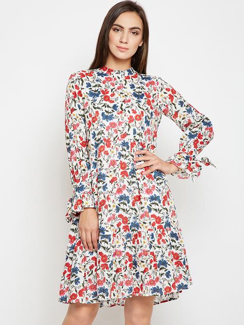 Floral a line dress - 16269717 - Standard Image - 1