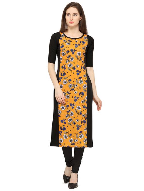 floral printed straight kurta - 16270066 - Very Small Image - 1