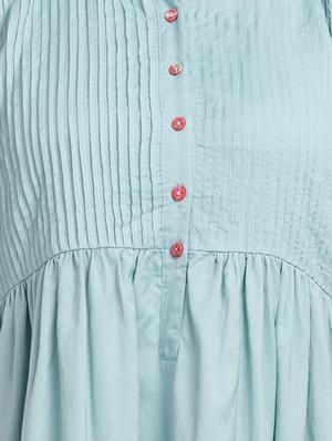pin tucks blouse a line dress - 16270493 - Standard Image - 4