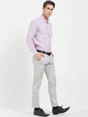 grey flat front casual trouser - 16270645 - Standard Image - 4