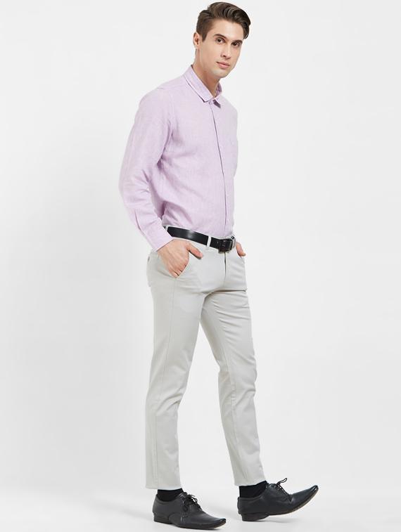 grey flat front casual trouser - 16270645 - Zoom Image - 4