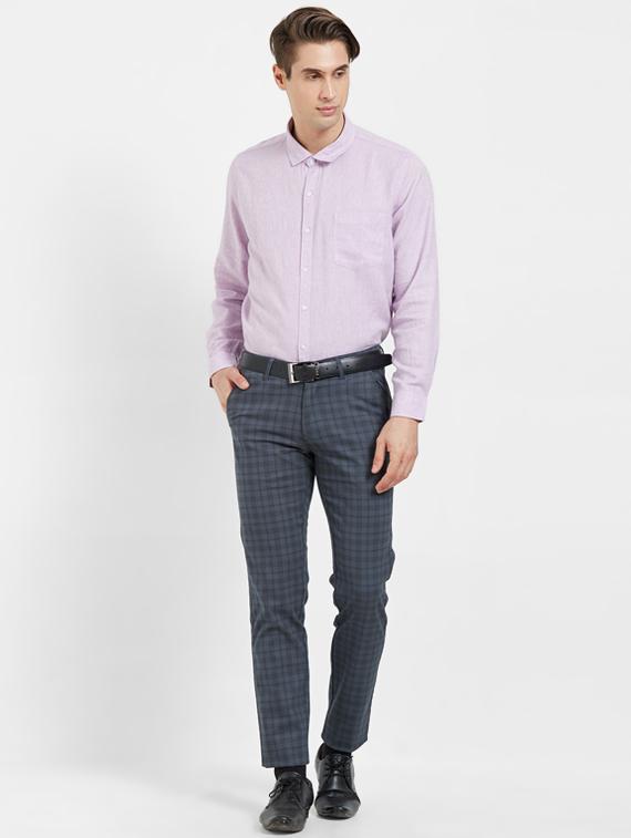purple solid formal shirt - 16270693 - Zoom Image - 4