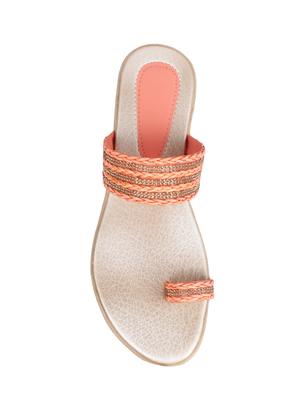 orange one toe sandals - 16270991 - Standard Image - 4