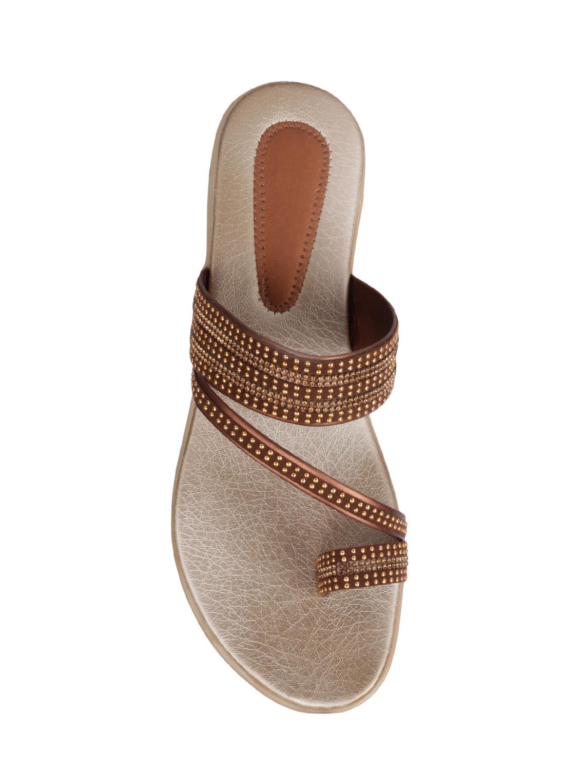 copper one toe sandals - 16270992 - Zoom Image - 4