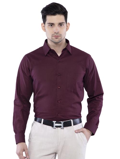 red solid formal shirt - 16271197 - Very Small Image - 1