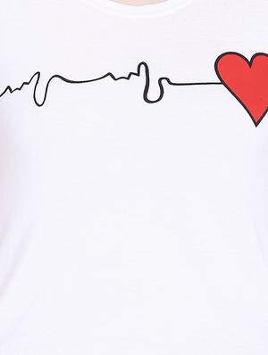 cap sleeved graphic print tee - 16272247 - Standard Image - 4