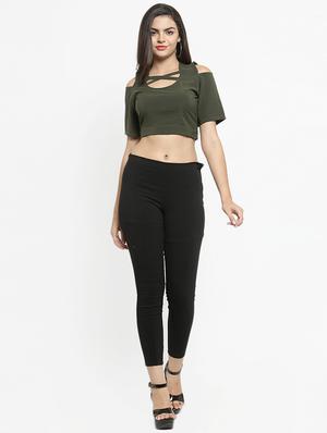 Criss cross cold shoulder crop top - 16272291 - Standard Image - 4