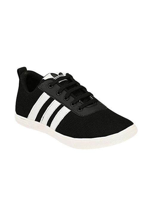 black mesh lace up sneakers - 16272872 - Standard Image - 1