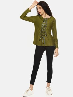 Lace up full sleeves top - 16272957 - Standard Image - 4