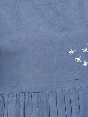gather detail embroidered a-line dress - 16273275 - Standard Image - 4
