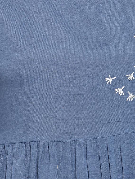 gather detail embroidered a-line dress - 16273275 - Zoom Image - 4