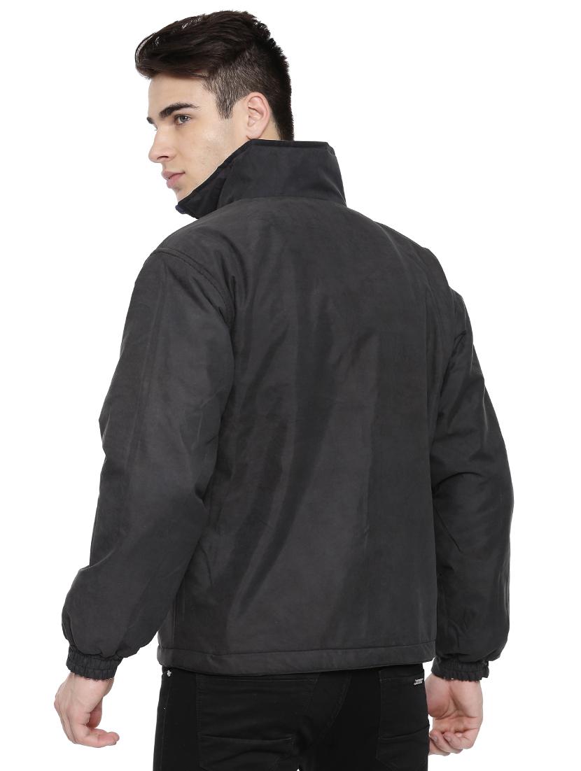 navy blue polyester color block casual jacket - 16273763 - Zoom Image - 4