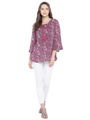 tie up neck a-line tunic - 16274327 - Standard Image - 4