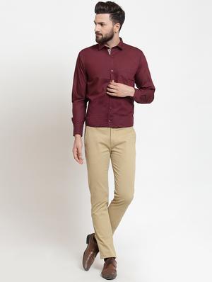 red solid formal shirt - 16274374 - Standard Image - 4